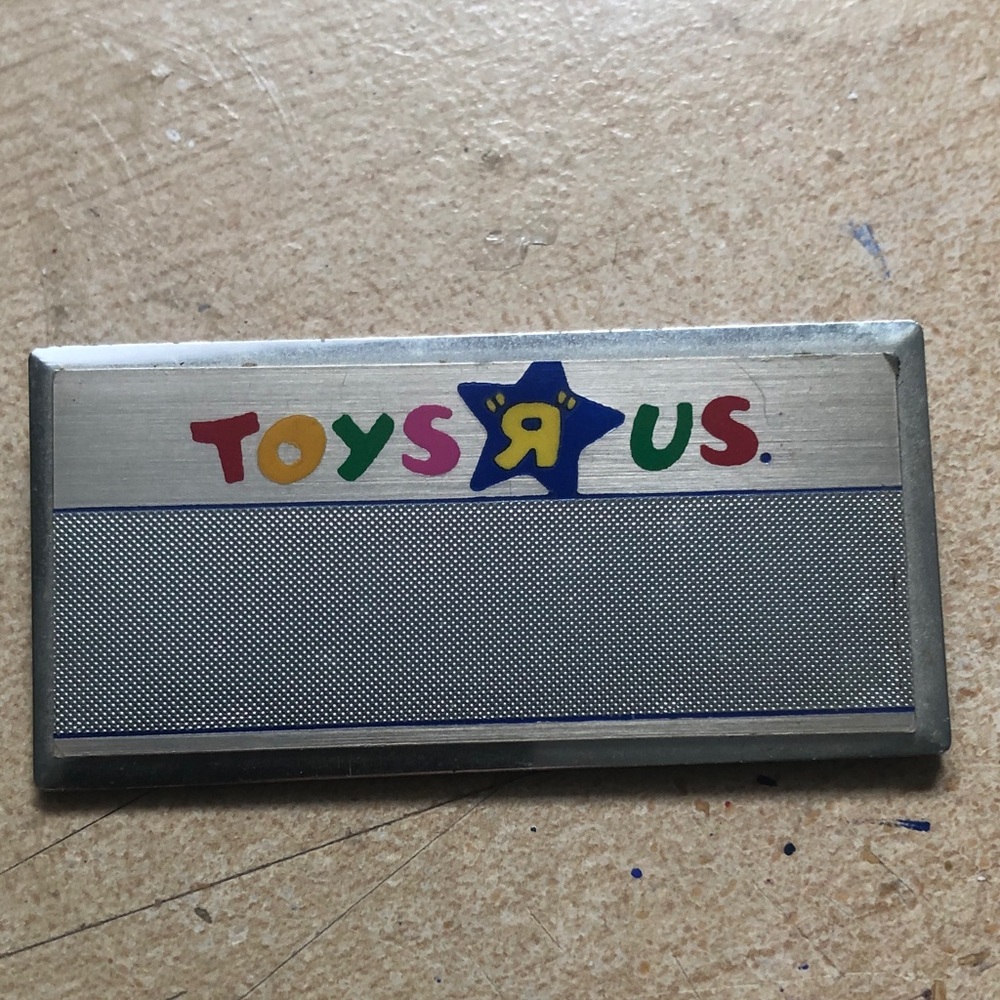 Toys R Us Vintage Original manager Store Name ID Badge Tag